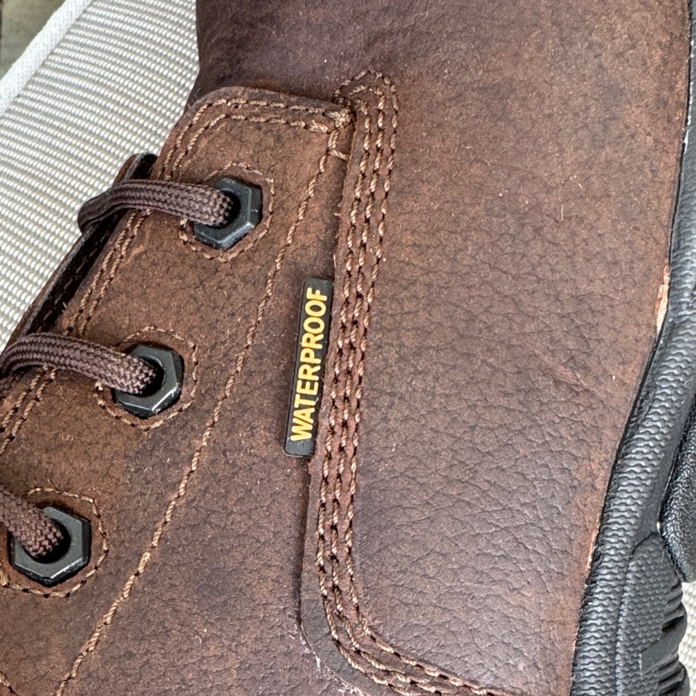 Carhartt Brown Work Boots with Orange Accents - Picture 9 of 13